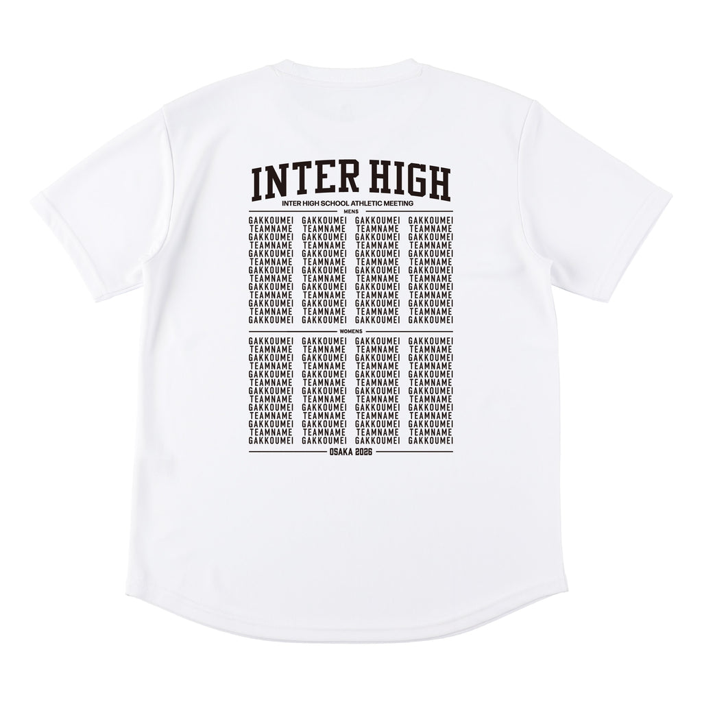 大会出場校名入り スポーツTシャツ(半袖)