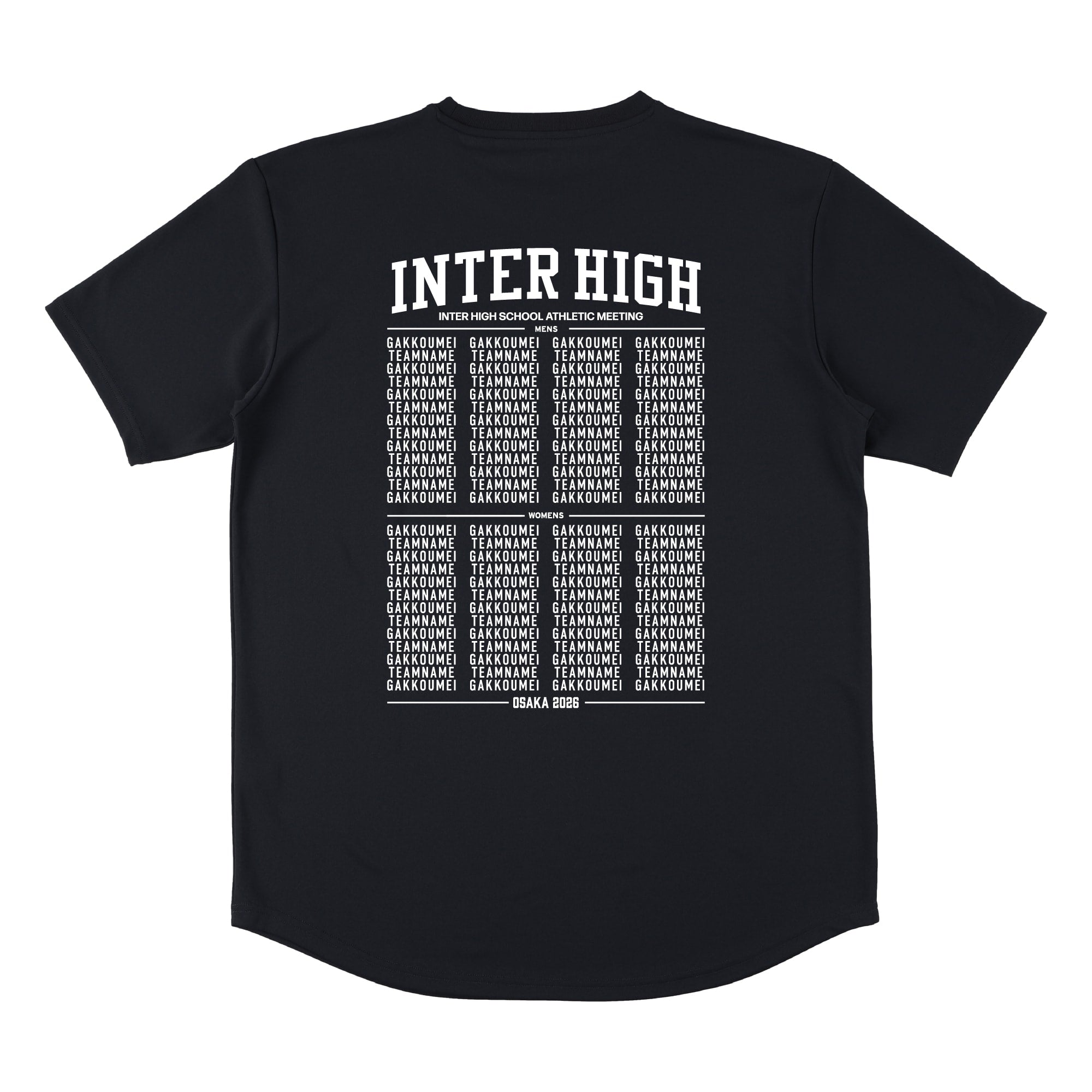 大会出場校名入り スポーツTシャツ(半袖)