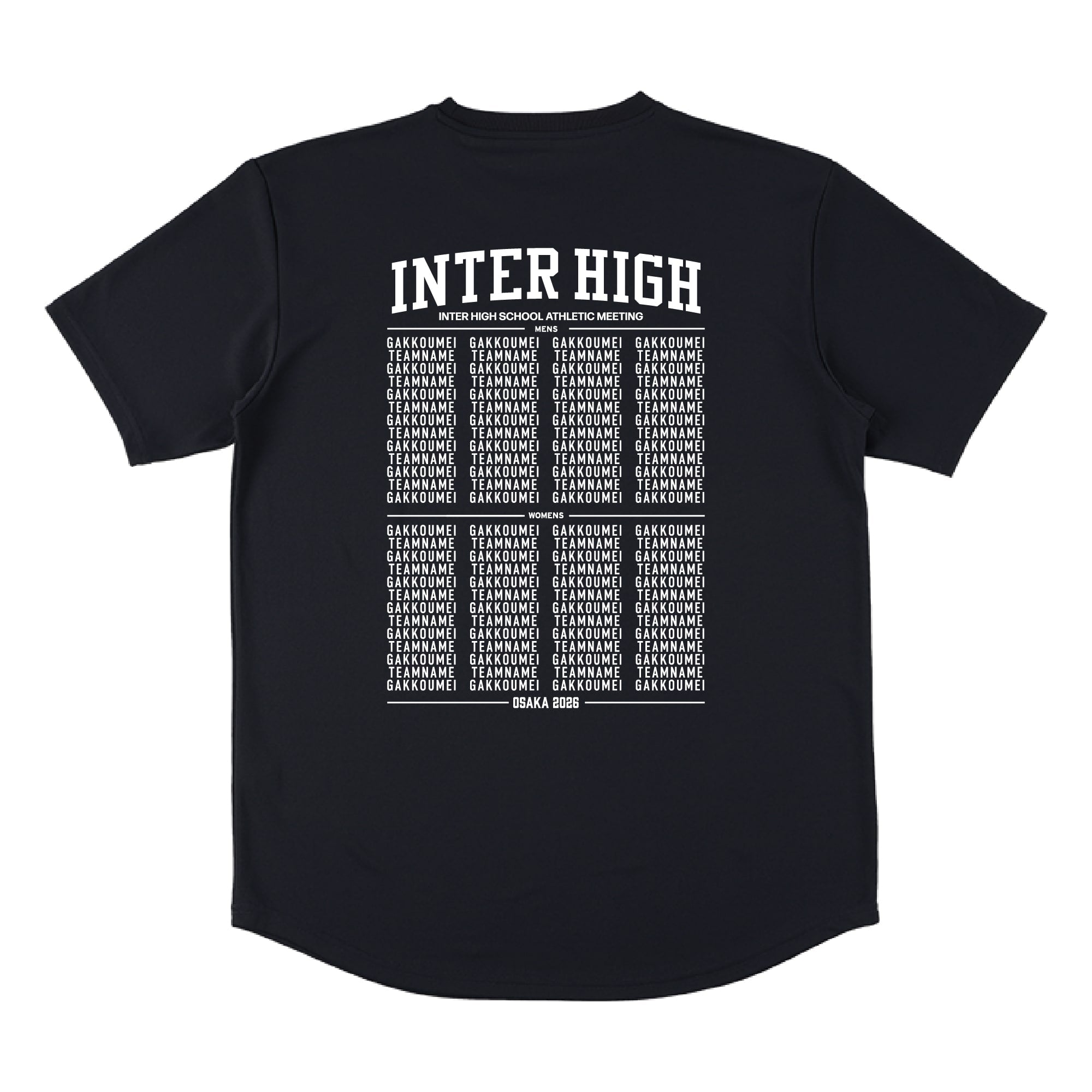 大会出場校名入り スポーツTシャツ(半袖)