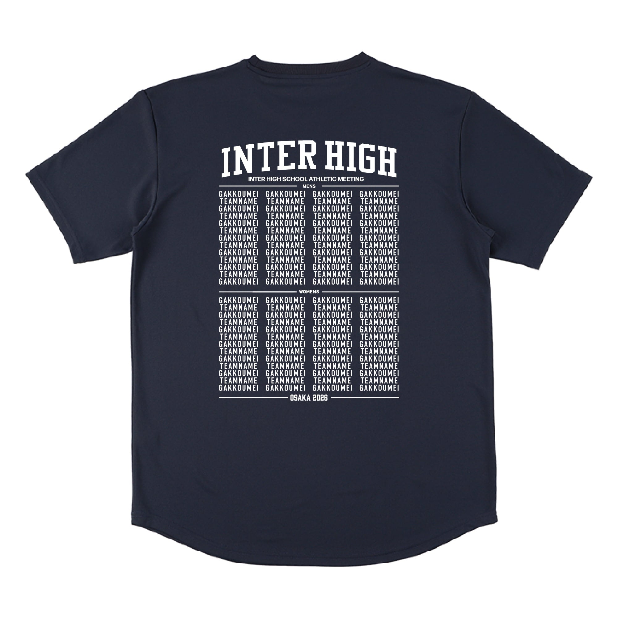 大会出場校名入り スポーツTシャツ(半袖)