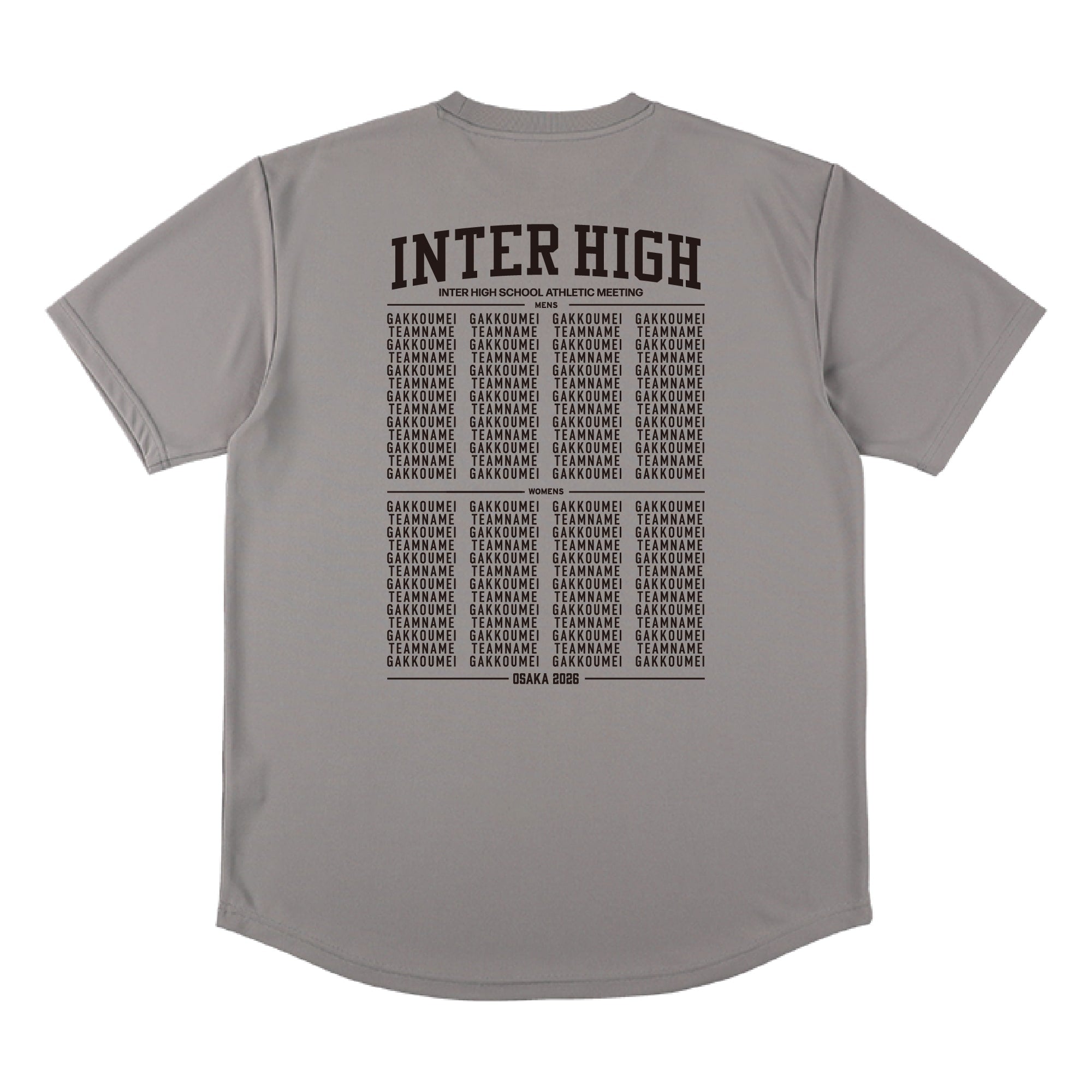 大会出場校名入り スポーツTシャツ(半袖)