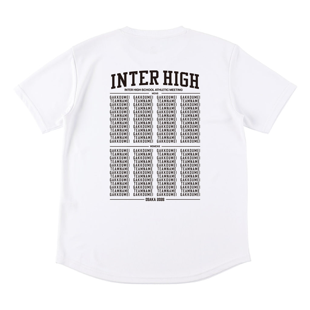 大会出場校名入り スポーツTシャツ(半袖)