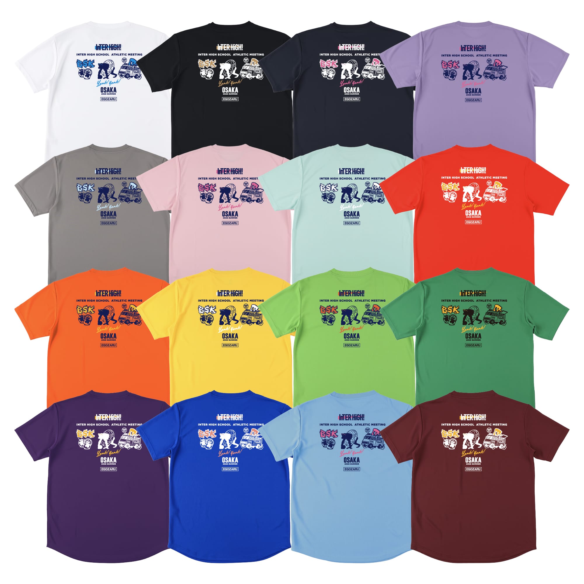 EGOZARU 半袖 Tシャツ セット サマーモチーフ スポーツTシャツ(半袖) – ［インターハイ］EGOZARU公式