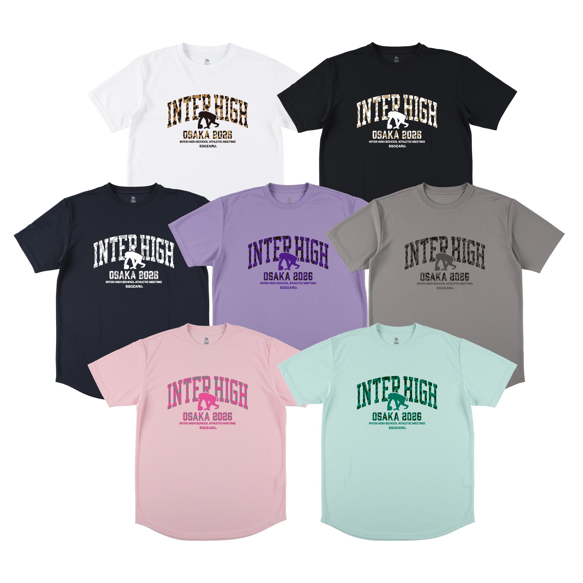 インターハイ優勝記念Tシャツ 大会出場校名入り スポーツTシャツ(半袖) – ［インターハイ］EGOZARU
