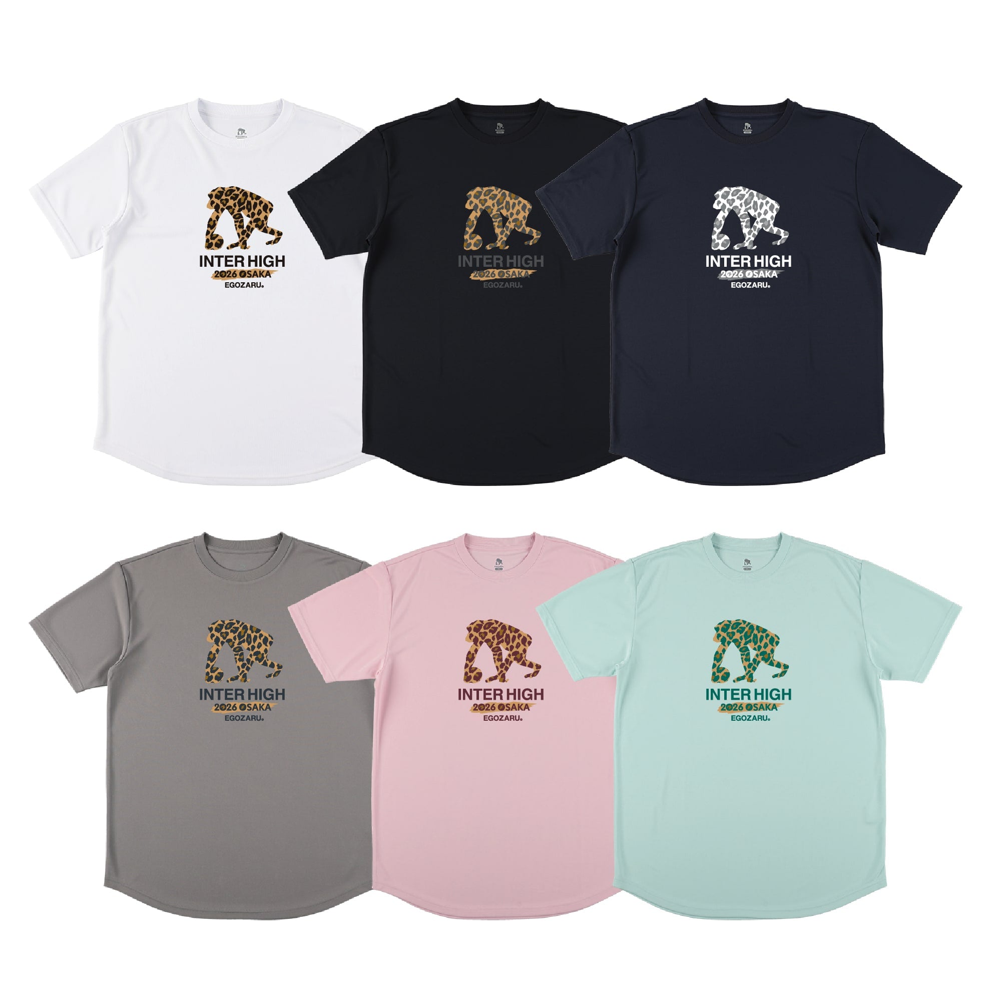 ヒョウ柄　スポーツTシャツ（半袖）